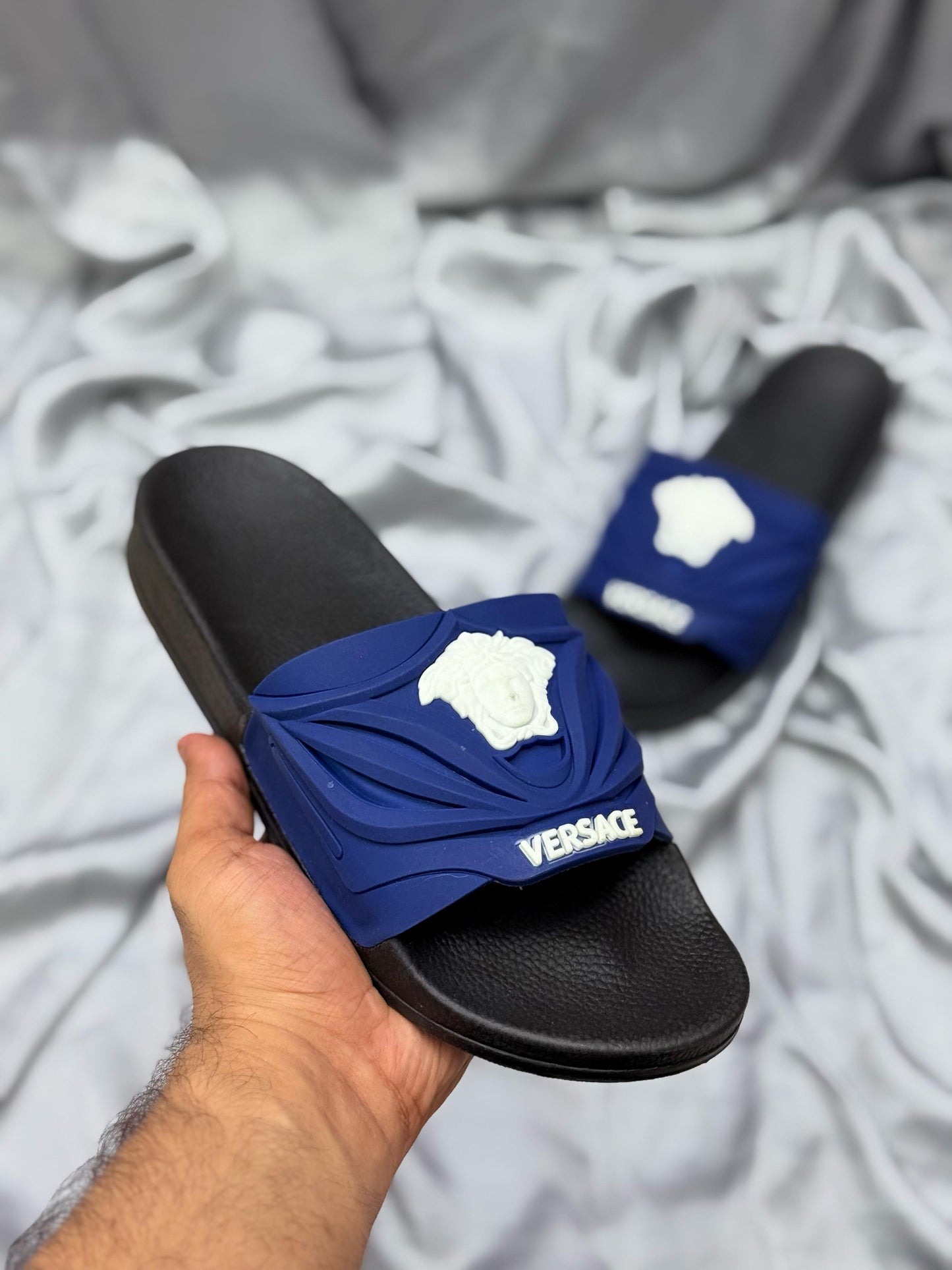 Versace Inspired Luxury Slides – Elevate Your Style & Comfort💙