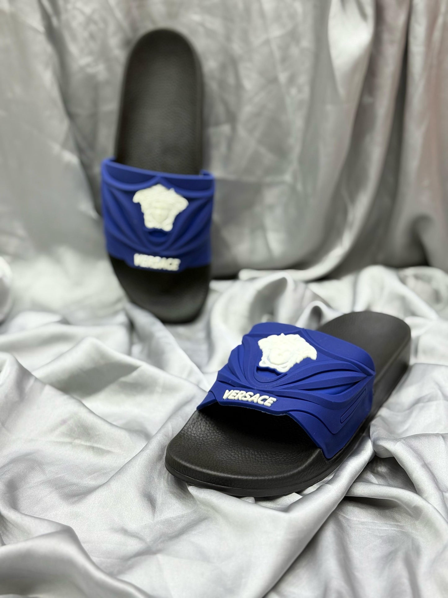 Versace Inspired Luxury Slides – Elevate Your Style & Comfort💙