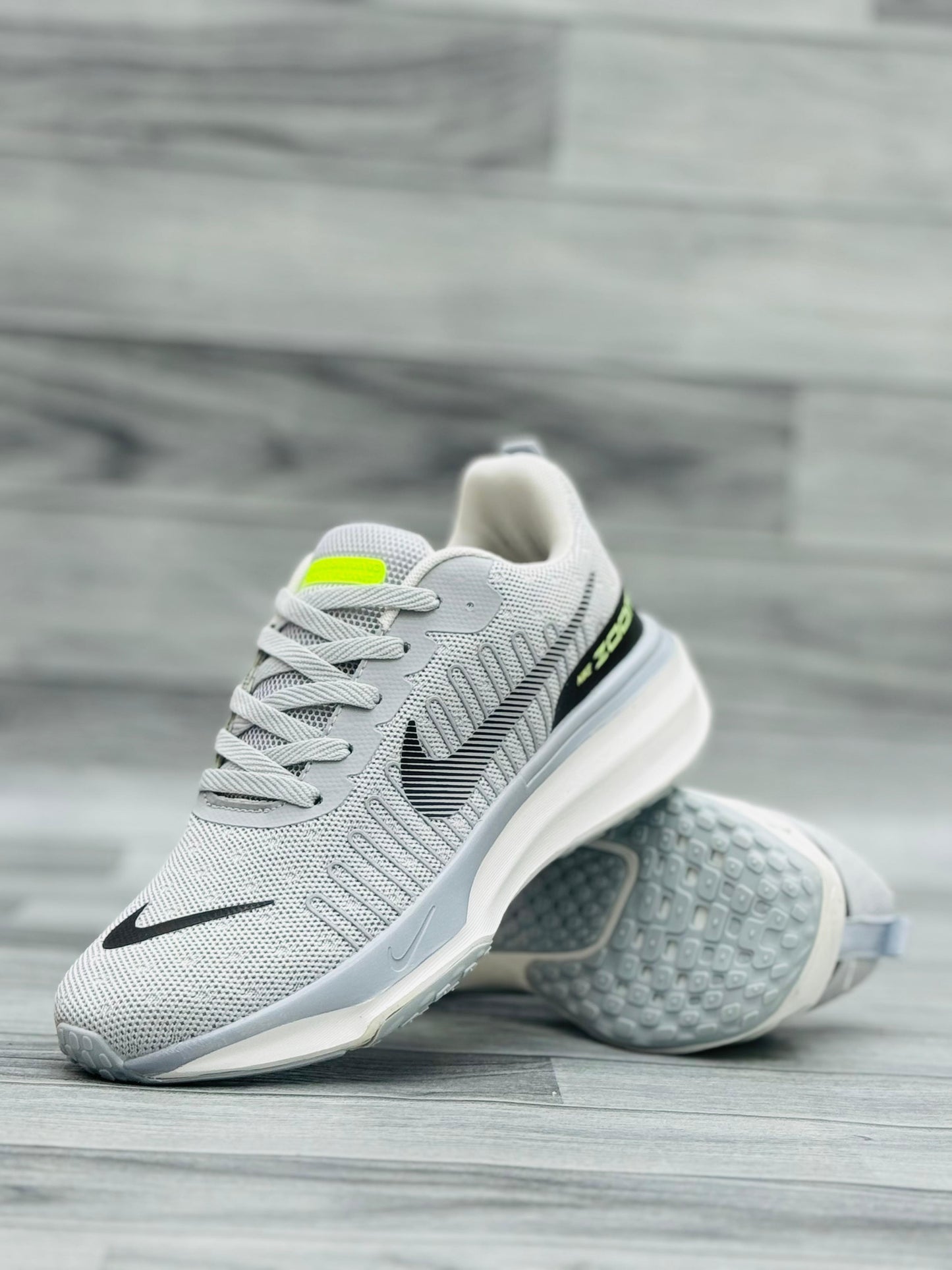 Nike Downshifter 12 – Light Grey/Volt Glow Running Shoes