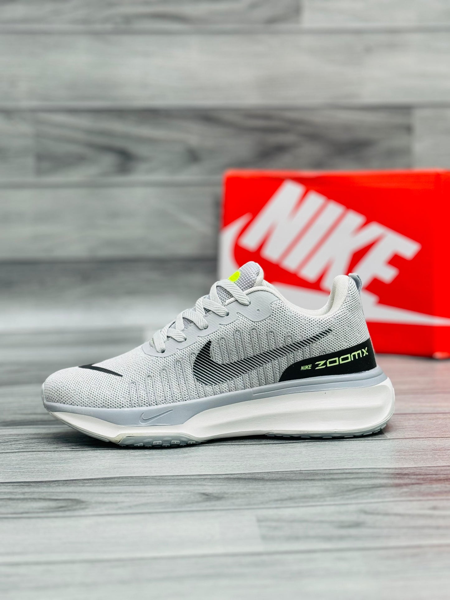 Nike Downshifter 12 – Light Grey/Volt Glow Running Shoes