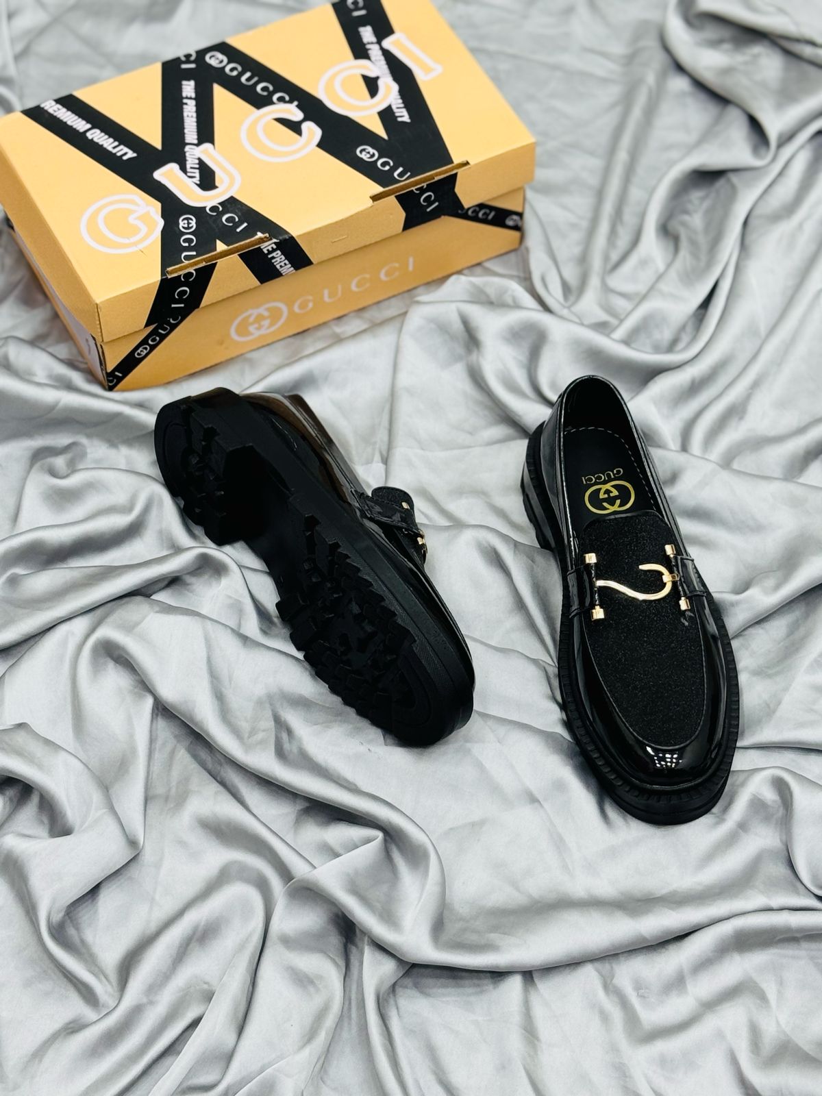 Men's Luxury Suede Loafers with Gold Buckle