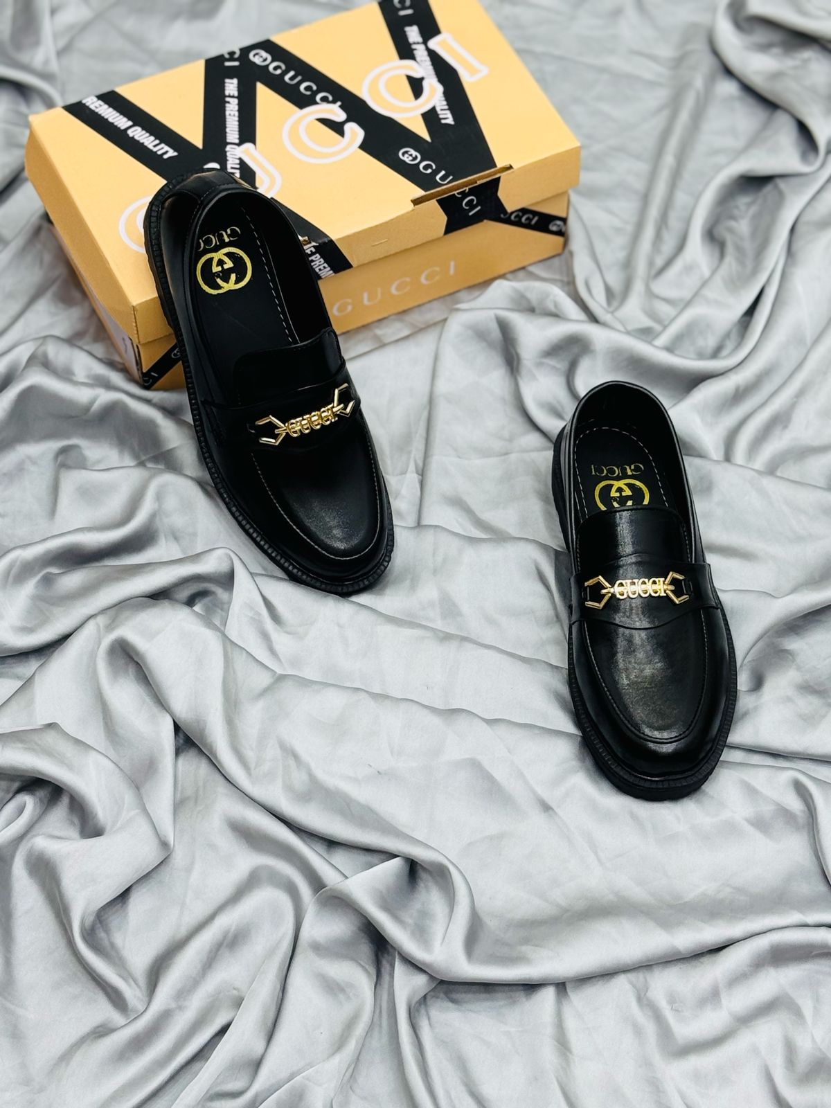Men's Luxury Suede Loafers with Gold Buckle