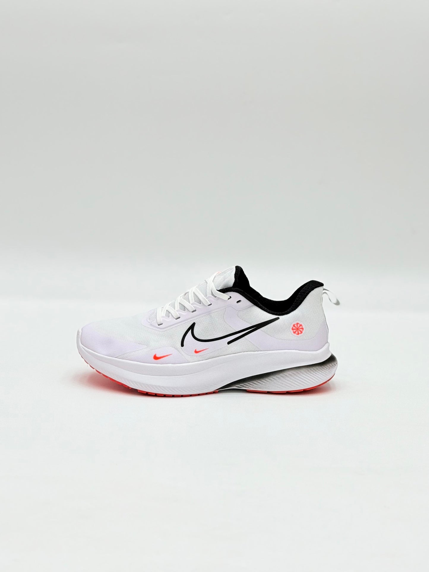 White & Coral Performance Sneakers – Lightweight & Stylish