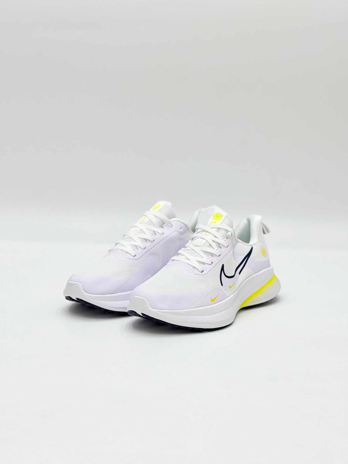 White & Coral Performance Sneakers – Lightweight & Stylish