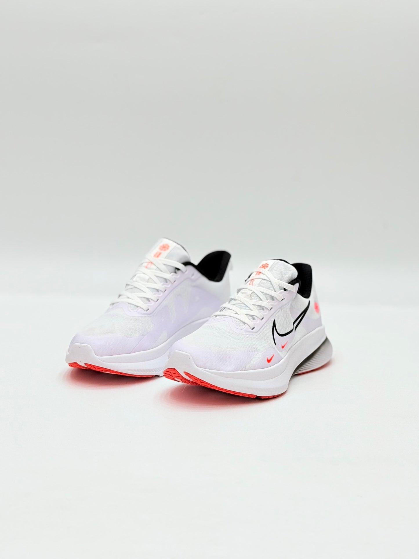 White & Coral Performance Sneakers – Lightweight & Stylish