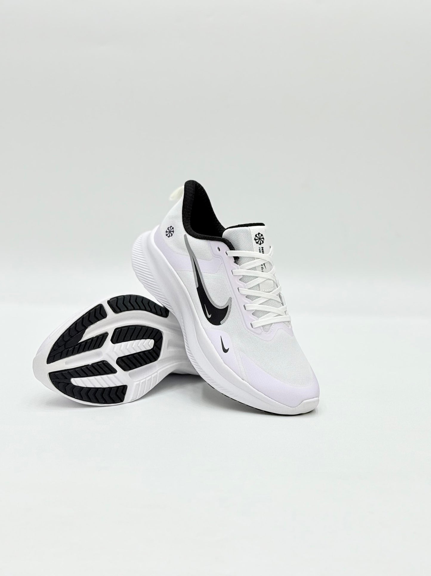 White & Coral Performance Sneakers – Lightweight & Stylish