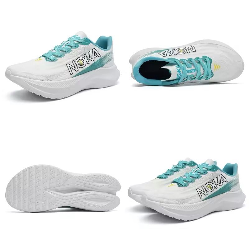 NOKA Lightweight Running Shoes - Cream & Pastel Blue