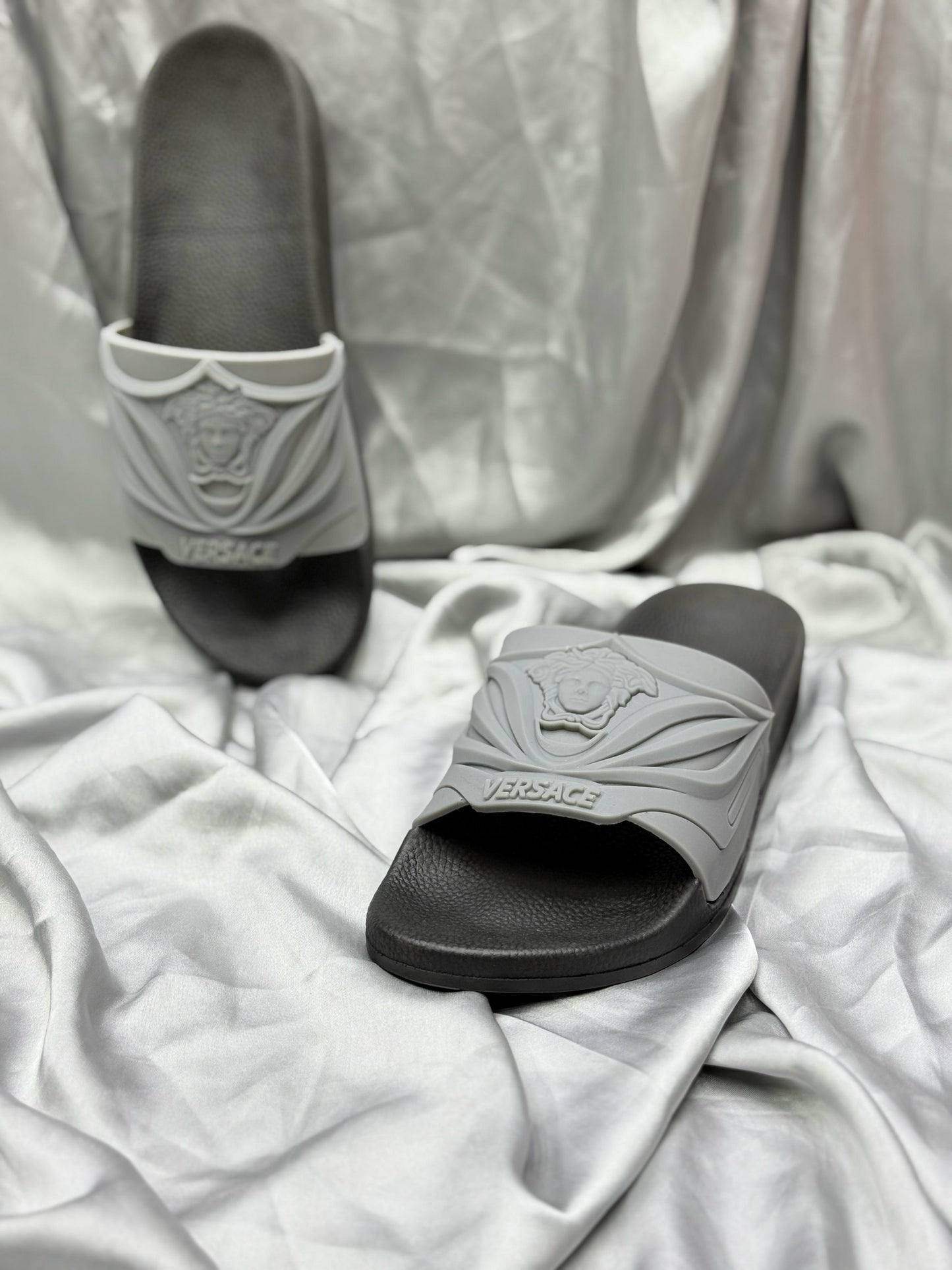 Versace Inspired Luxury Slides – Elevate Your Style & Comfort🩶