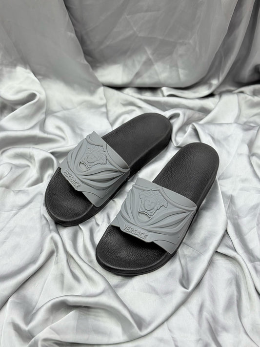 Versace Inspired Luxury Slides – Elevate Your Style & Comfort🩶
