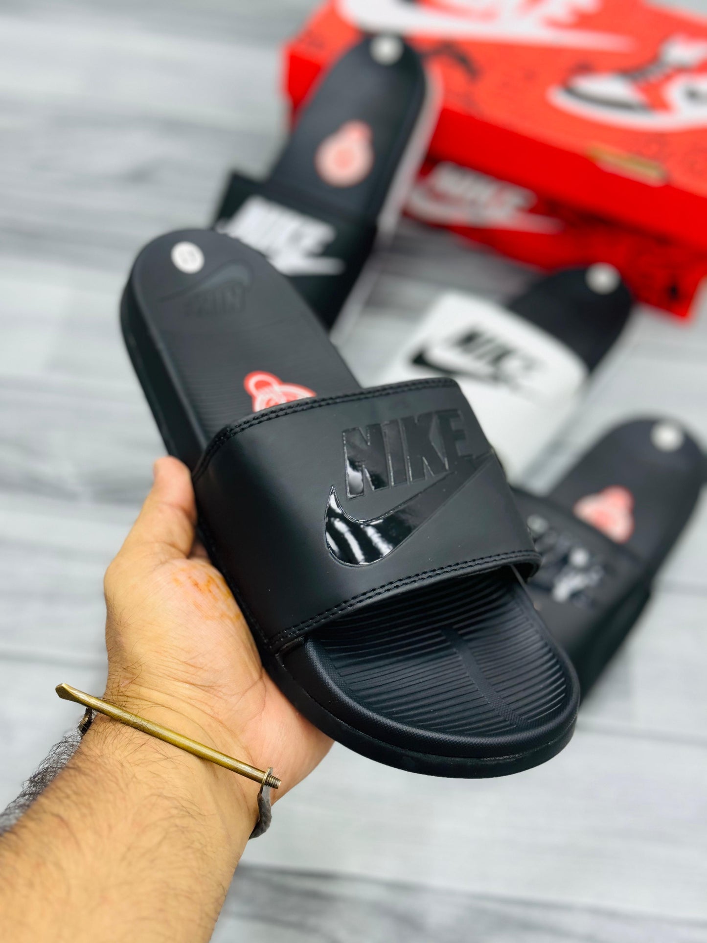 Nike Benassi Just Do It Slides – Black & White