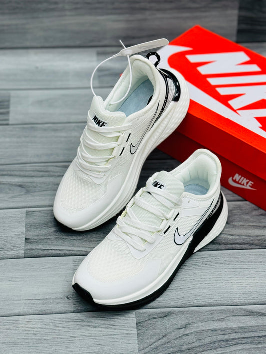 Nike Air Zoom TechRunner – White & Black Performance Running Shoes