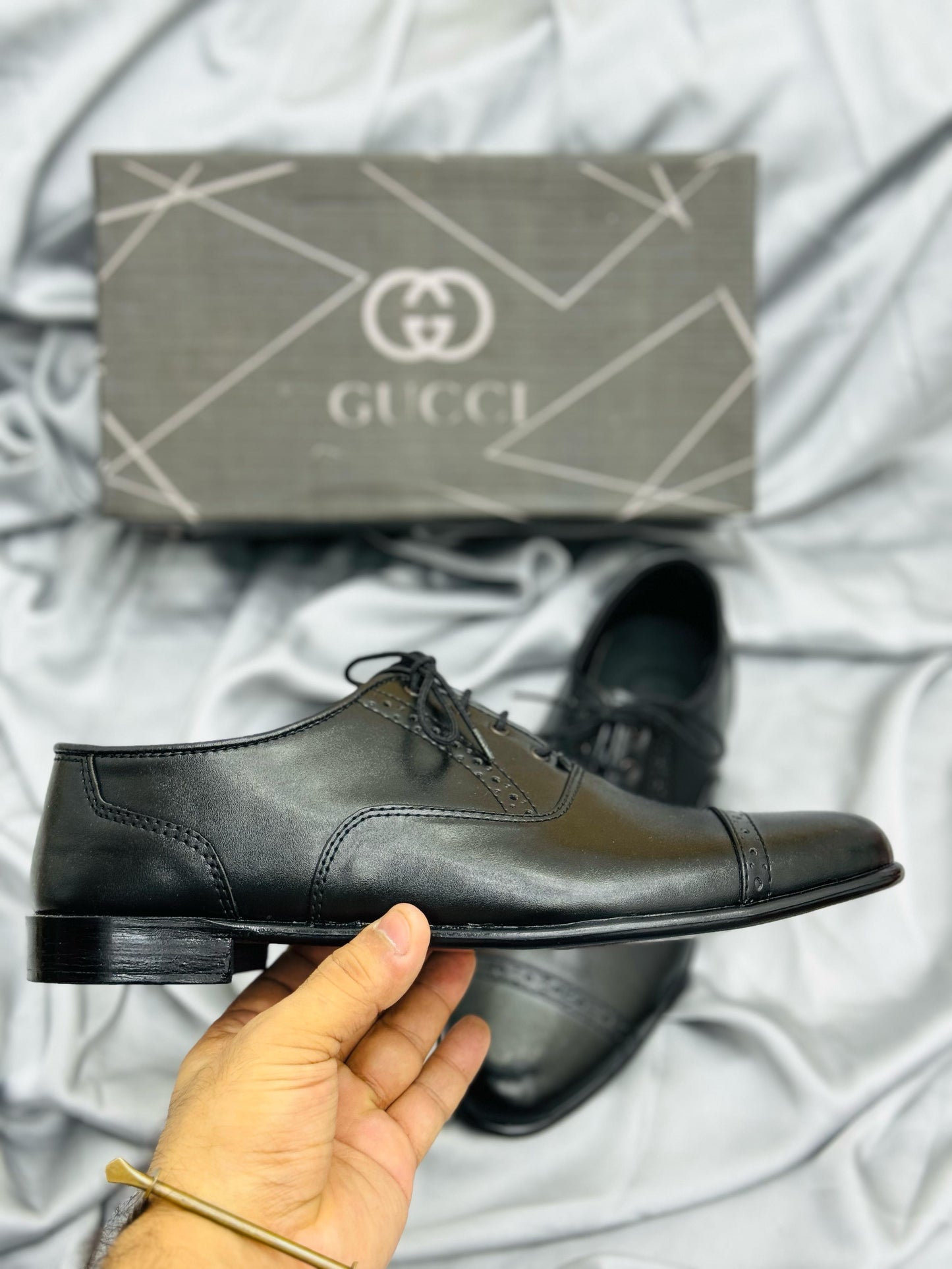 Classic Black Oxford Dress Shoes – Formal Elegance