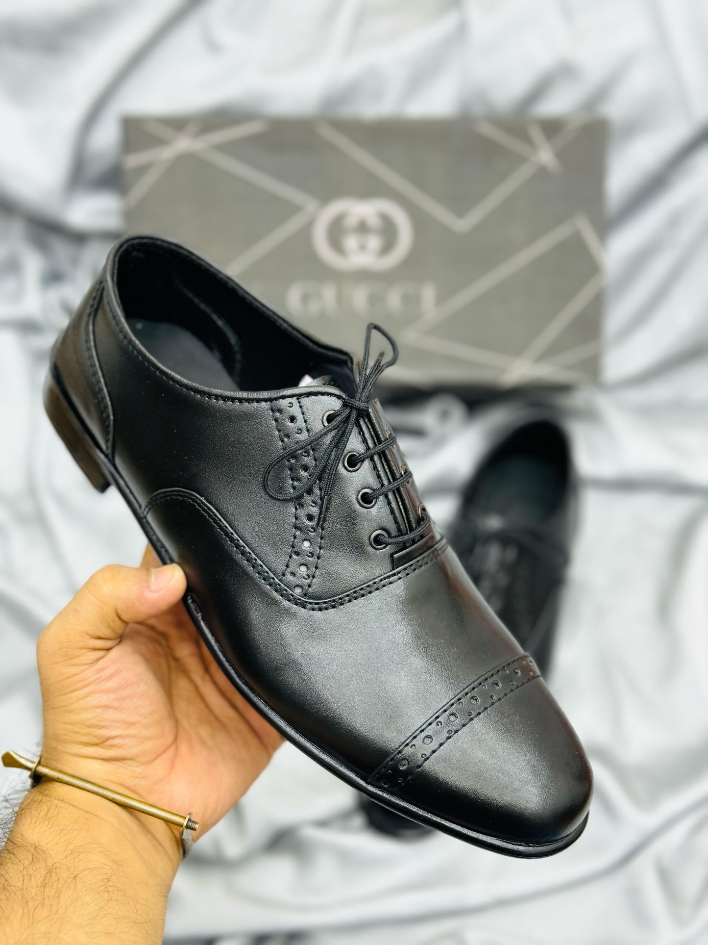 Classic Black Oxford Dress Shoes – Formal Elegance