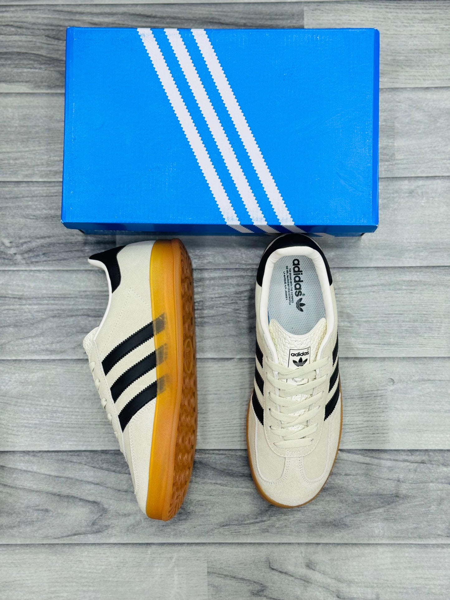 Adidas Gazelle Off White Sneakers – Classic Gum Sole