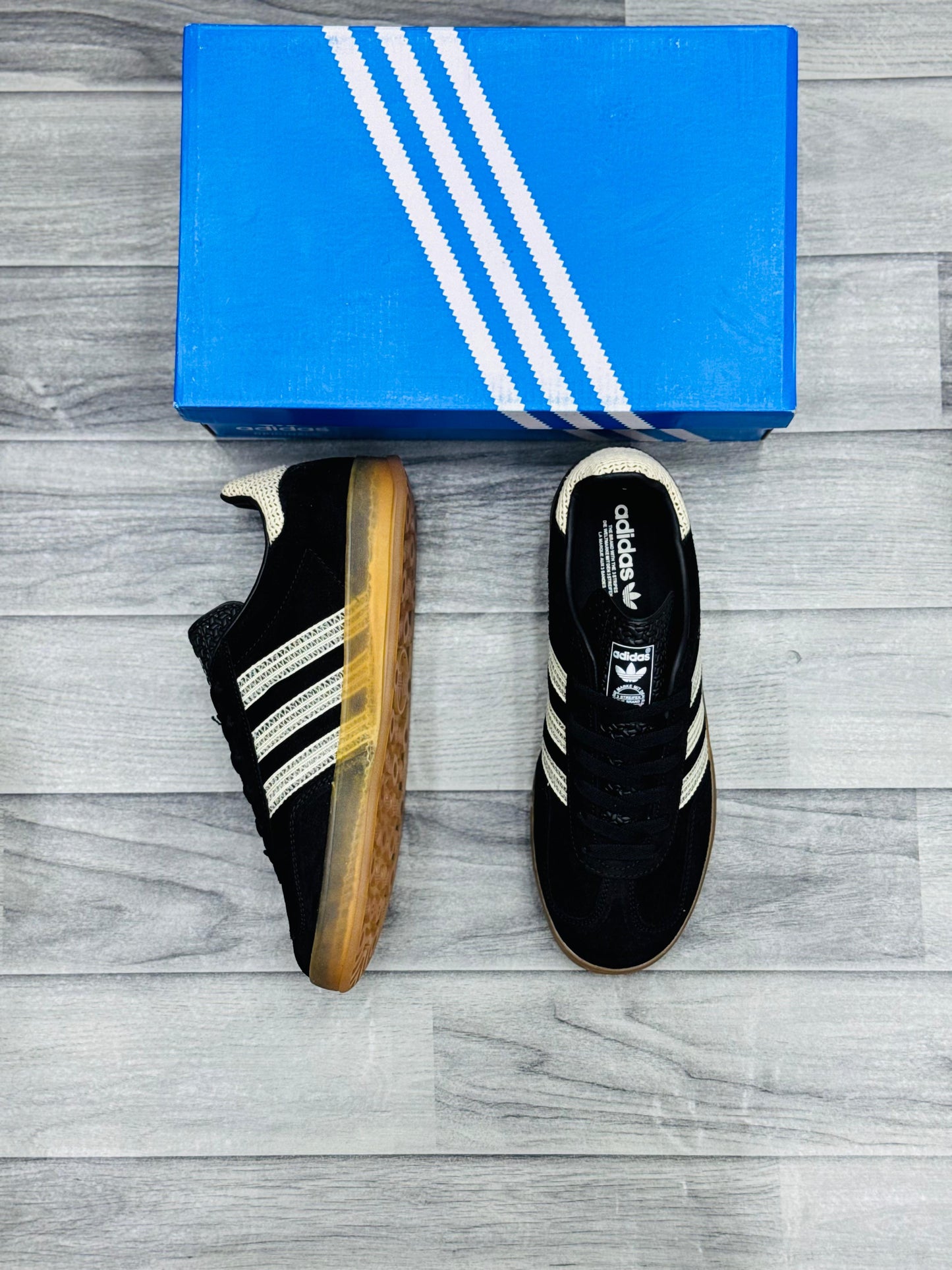 Adidas Gazelle Black & white with a textured pattern Sneakers