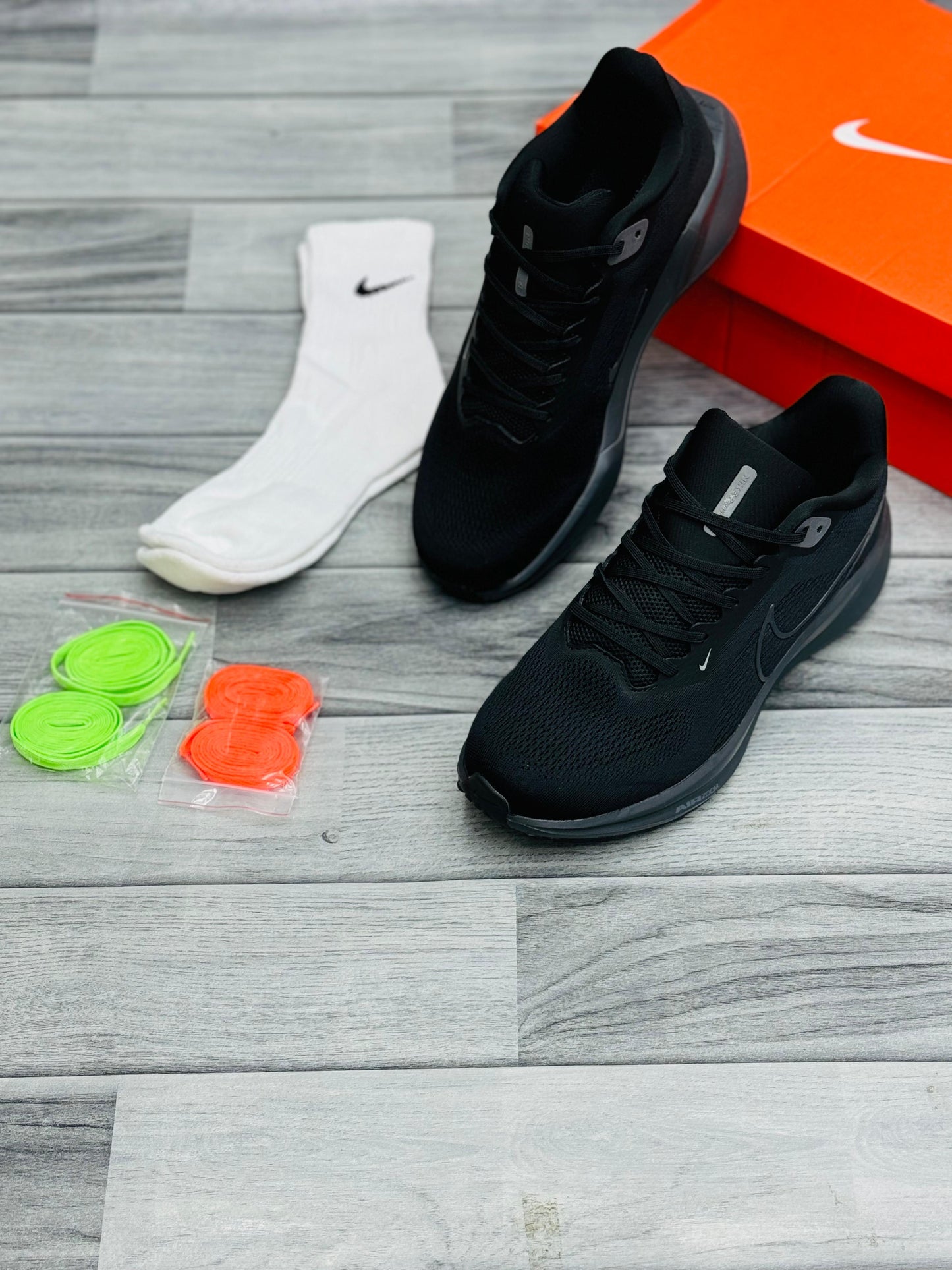 Black Performance Running Shoes – Lightweight & Stylish